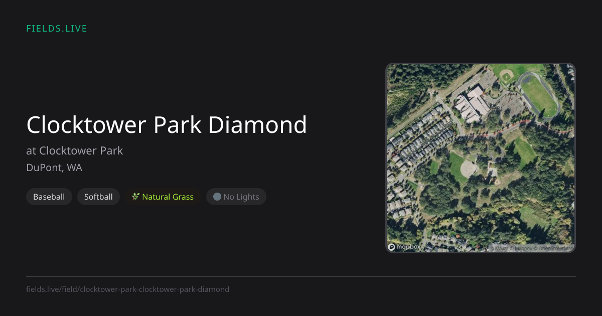 Clocktower Park Diamond | Fields.live