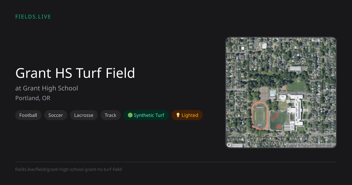 Grant HS Turf Field | Fields.live