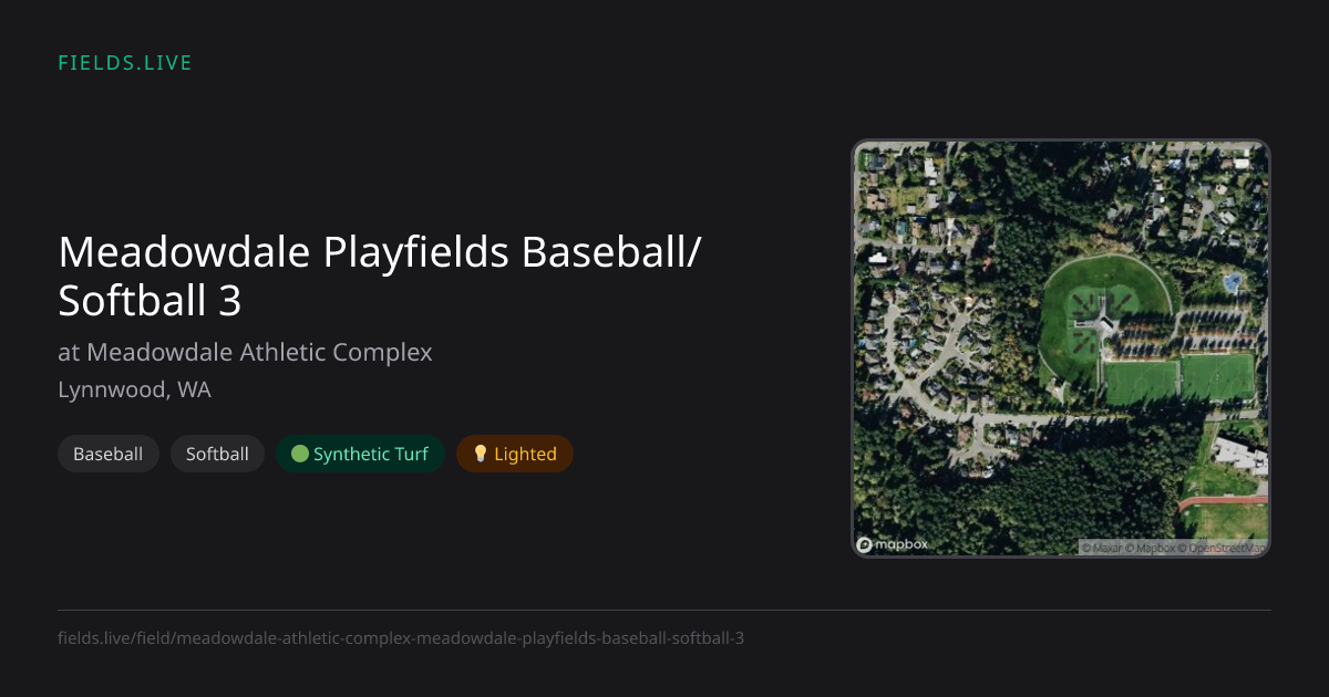 Meadowdale Playfields Baseball/Softball 3 | Fields.live