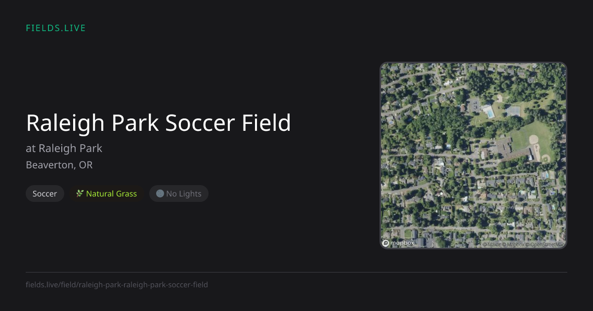 Raleigh Park Soccer Field | Fields.live