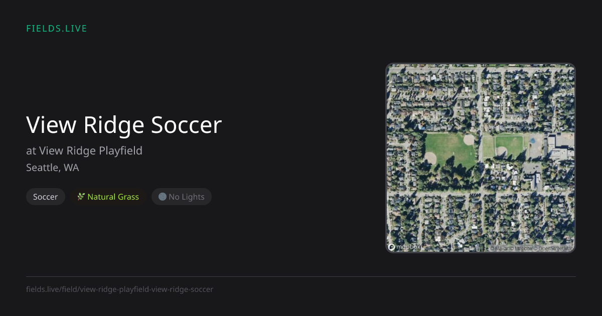 View Ridge Soccer | Fields.live